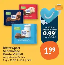 tegut Ritter sport schokolade bunte vielfalt Angebot
