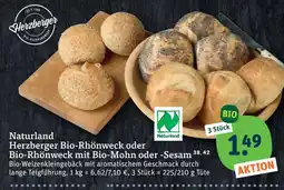 tegut Naturland herzberger bio-rhönweck oder bio-rhönweck mit bio-mohn oder -sesam Angebot