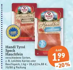 tegut Handl tyrol speck hauchfein Angebot