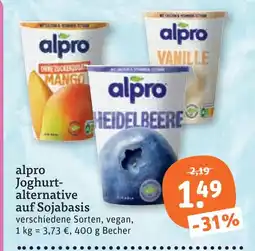 tegut Alpro joghurtalternative Angebot