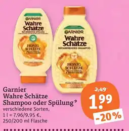 tegut Garnier wahre schätze shampoo Angebot
