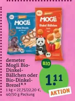 tegut Demeter, mogli bio-dinkel-bällchen oder bio-dinkel-brezel Angebot