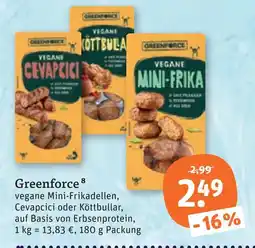 tegut Greenforce vegane mini-frikadellen Angebot