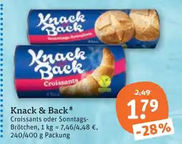 tegut Knack & back croissants oder sonntags-brötchen Angebot