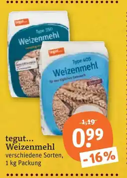 tegut Tegut... weizenmehl type 405 Angebot