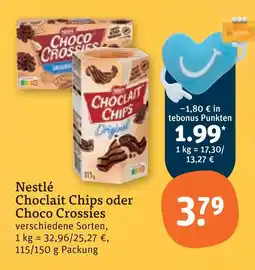 tegut Nestlé choclait chips oder choco crossies Angebot