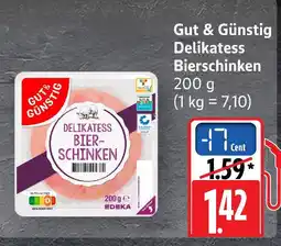 E-Center Gut & günstig delikatess bierschinken Angebot
