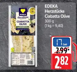 E-Center Edeka herzstücke ciabatta olive Angebot