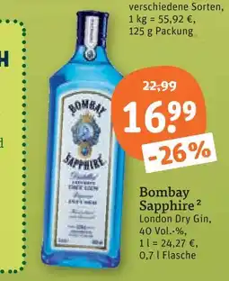 tegut Bombay sapphire london dry gin Angebot