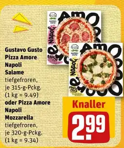 nahkauf Gustavo gusto pizza amore napoli salame oder pizza amore napoli mozzarella Angebot