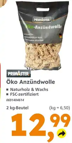 Globus Baumarkt Primaster öko anzündwolle Angebot