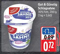 E-Center Gut & günstig schlagsahne Angebot