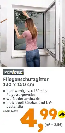 Globus Baumarkt Primaster fliegenschutzgitter 130 x 150 cm Angebot