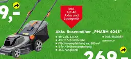 Globus Baumarkt Akku rasenmäher pmarm 4043 Angebot