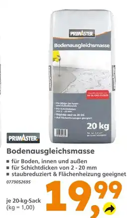 Globus Baumarkt Primaster bodenausgleichsmasse Angebot