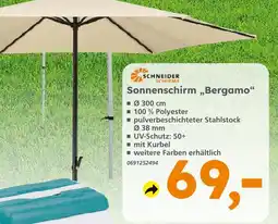 Globus Baumarkt Schneider schirme sonnenschirm bergamo Angebot