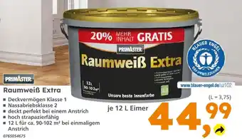 Globus Baumarkt Primaster raumweiß extra Angebot