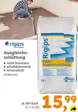 Globus Baumarkt Rigips rigidur ausgleichsschüttung Angebot