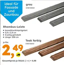 Globus Baumarkt Rhombus-leiste grau Angebot