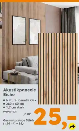Globus Baumarkt Akustikpaneele eiche Angebot