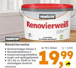 Globus Baumarkt Primaster renovierweiß Angebot
