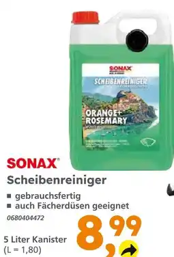 Globus Baumarkt Sonax scheibenreiniger orange rosemary Angebot