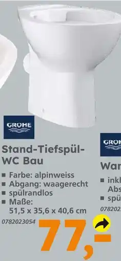 Globus Baumarkt Grohe stand-tiefspül-wc bau Angebot