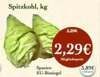 LPG Biomarkt Spitzkohl Angebot