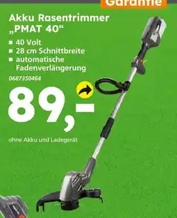 Globus Baumarkt Akku rasentrimmer pmat 40 Angebot