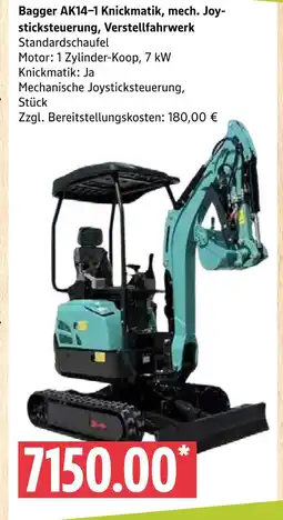 Marktkauf Bagger ak14–1 knickmatik Angebot