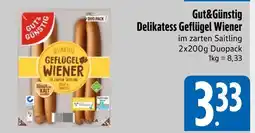 Edeka Gut&günstig delikatess geflügel wiener Angebot