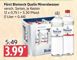 Marktkauf Fürst bismarck quelle mineralwasser Angebot