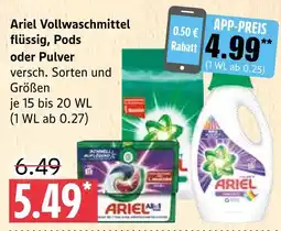 Marktkauf Ariel vollwaschmittel flüssig Angebot