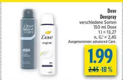 diska Dove men+care Angebot