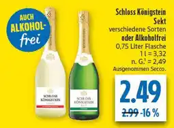 diska Schloss königstein sekt alkoholfrei Angebot