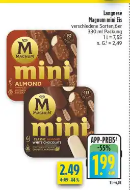 diska Langnese magnum mini almond Angebot