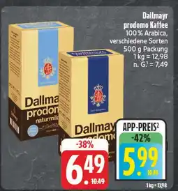 E-Center Dallmayr prodomo kaffee Angebot