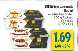 diska Edeka genussmomente panna cotta Angebot