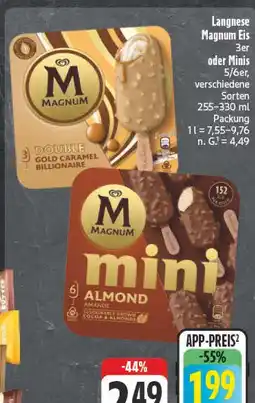 E-Center Langnese magnum double gold caramel billionaire Angebot