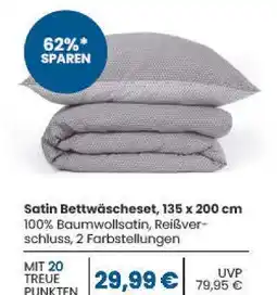 E-Center Satin bettwäscheset, 135 x 200 cm Angebot
