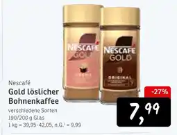 KONSUM Nescafé gold löslicher bohnenkaffee original Angebot