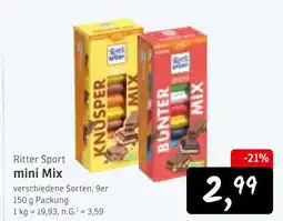 KONSUM Ritter sport knusper mix Angebot