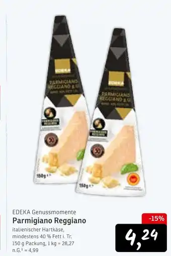 KONSUM Edeka genussmomente parmigiano reggiano Angebot