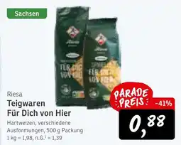 KONSUM Riesa teigwaren für dich von hier Angebot
