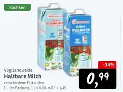 KONSUM Vogtlandweide haltbare milch Angebot
