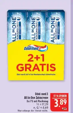 Marktkauf Odol-med3 all in one zahncreme Angebot