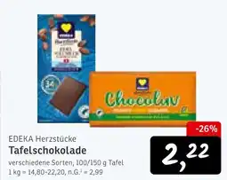 KONSUM Edeka herzstücke tafelschokolade Angebot
