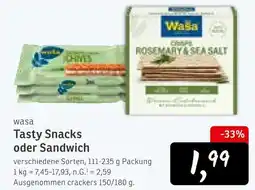 KONSUM Wasa tasty snacks Angebot