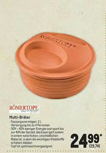 METRO Römertope Multi-brãter Angebot