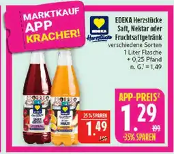 Marktkauf Edeka herzstücke saft, nektar oder fruchtsaftgetränk Angebot